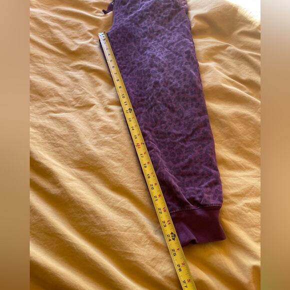 Current/Elliott Purple Cheetah 100% Cotton Jogger Sweats Y2K Size 2 Sm/Med - Picture 10 of 12